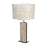 Eglo Belesar H67 børstet stål/linen bordlampe