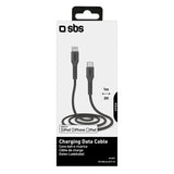 SBS TECABLELIGTC1K Lightning kabel 1 m Sort