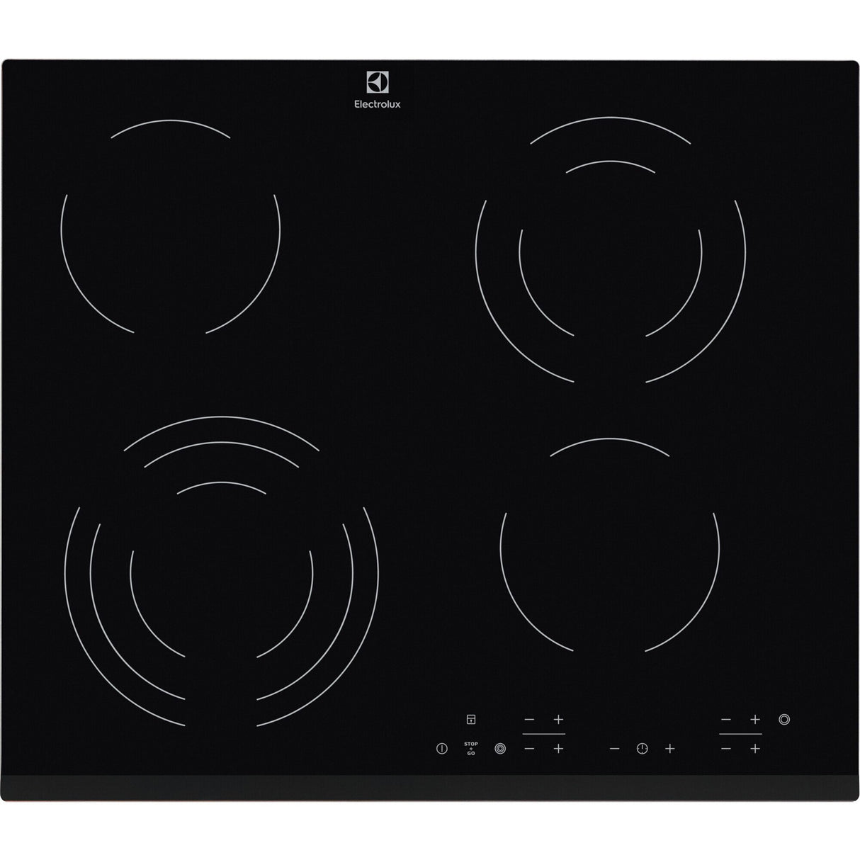 Electrolux EHF6343FOK Sort Indbygget 60 cm Keramisk 4 zone(s)
