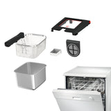 Tefal Clear Duo FR600D Enkelt 0,65 L Enkeltstående 2000 W Frituregryde Sort, Rustfrit stål