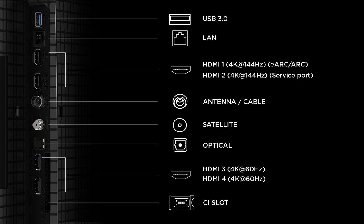TCL P8L 75P8L TV 190,5 cm (75") 4K Ultra HD Smart TV Wi-Fi Sort 450 cd/m²