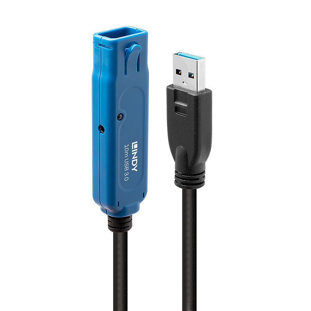 Lindy 43157 USB-kabel USB 3.2 Gen 1 (3.1 Gen 1) 10 m USB A 5 Gbit/sek. Sort