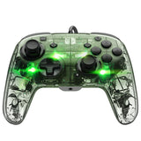 PDP Afterglow Deluxe+ Transparent USB Gamepad Analog/digital Nintendo Switch, Nintendo Switch OLED