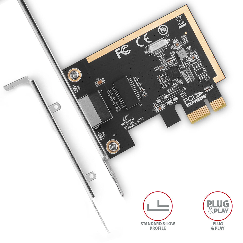 Axagon PCEE-GRF netværkskort Intern Ethernet 1000 Mbit/s