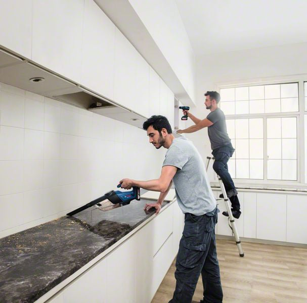 Bosch GAS 18V-1 Professional håndholdt støvsuger Sort, Blå, Rød, Gennemsigtig Poseløs