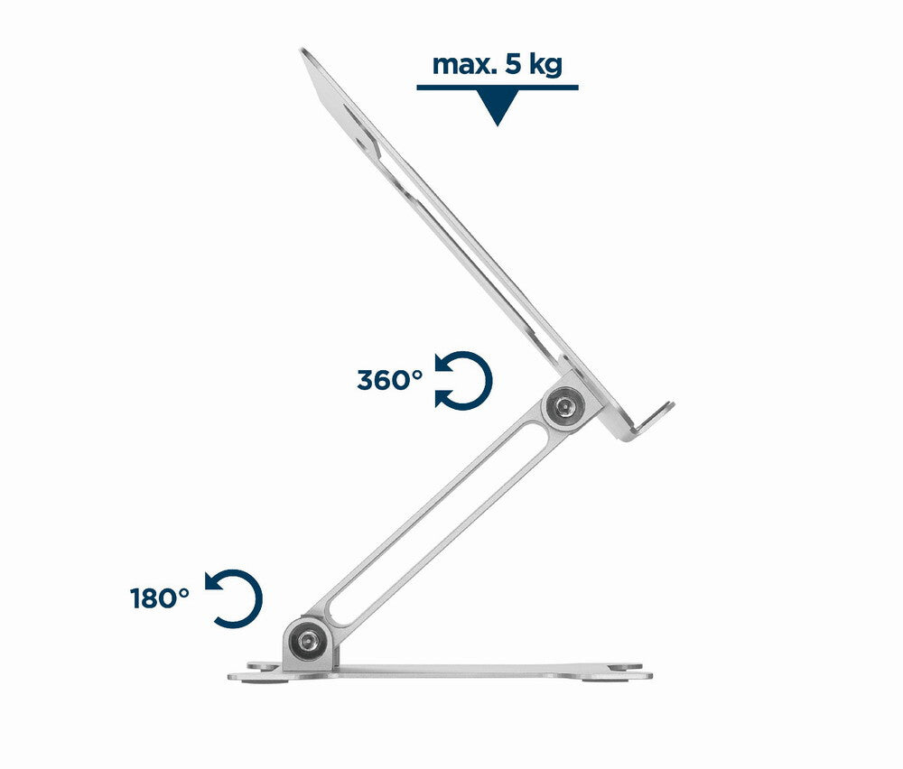 Gembird NBS-D1-03 laptop stativ Sølv 39,6 cm (15.6")