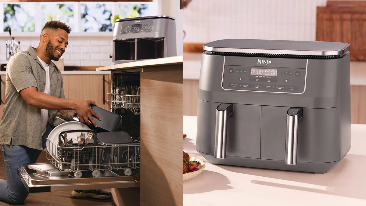 Ninja DZ300EU Dobbelt varmluftssteger 2.4kW Metalgrå