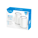Cudy M3000(2-PACK) V2.0 mesh Wi-Fi-system Dual-band (2,4 GHz / 5 GHz) Wi-Fi 6 (802.11ax) Hvid Intern
