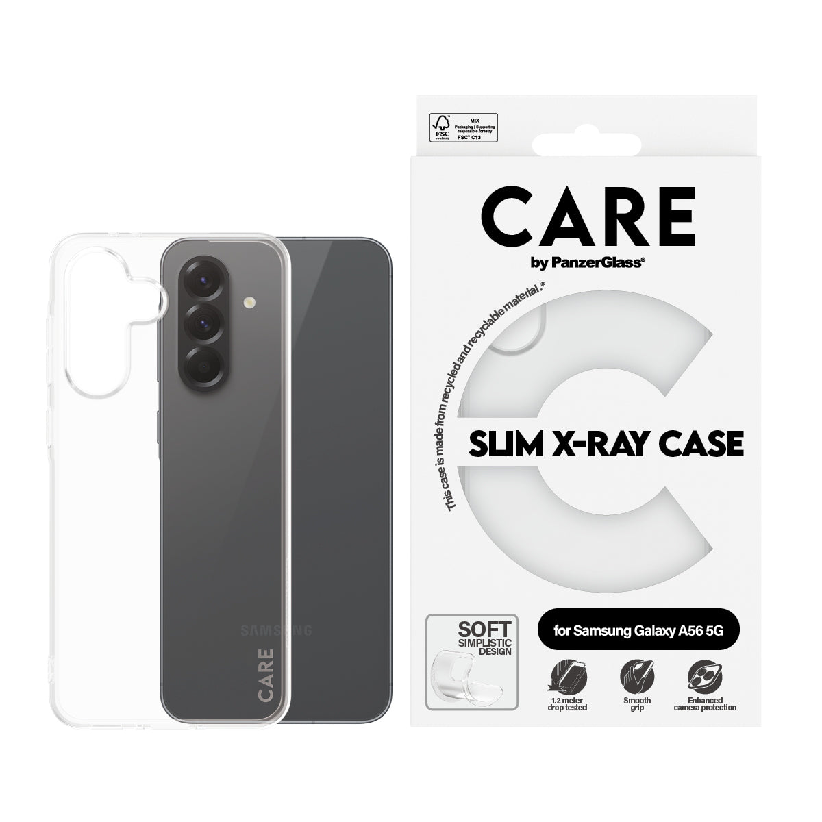 CARE by PanzerGlass Fashionable Case Transparent X-Ray Soft Basic Samsung Galaxy A56 5G