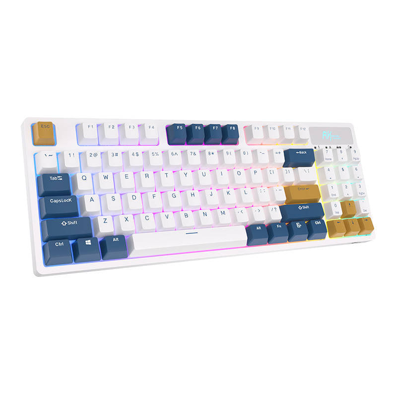 Trådløst mekanisk tastatur Royal Kludge RK89 RGB, Lemon switch (hvid)