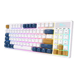 Trådløst mekanisk tastatur Royal Kludge RK89 RGB, Lemon switch (hvid)