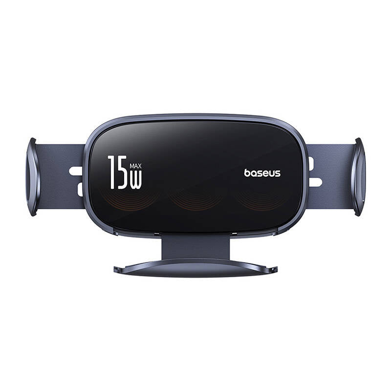 Bilholder med induktiv oplader Baseus LightChaser (Sort)