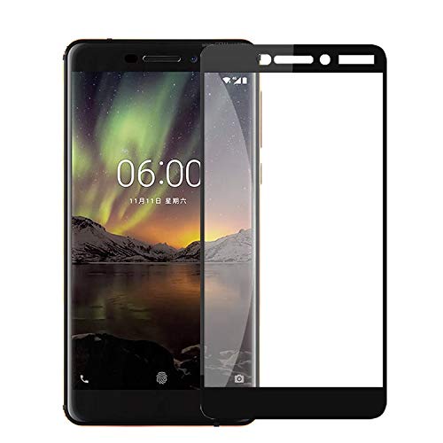 Nokia 6.1 beskyttelsesfilm i hærdet glas med runde kanter (Bulk)