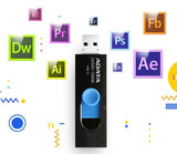 ADATA UV320 USB-nøgle 128 GB USB Type-A 3.2 Gen 1 (3.1 Gen 1) Sort, Blå