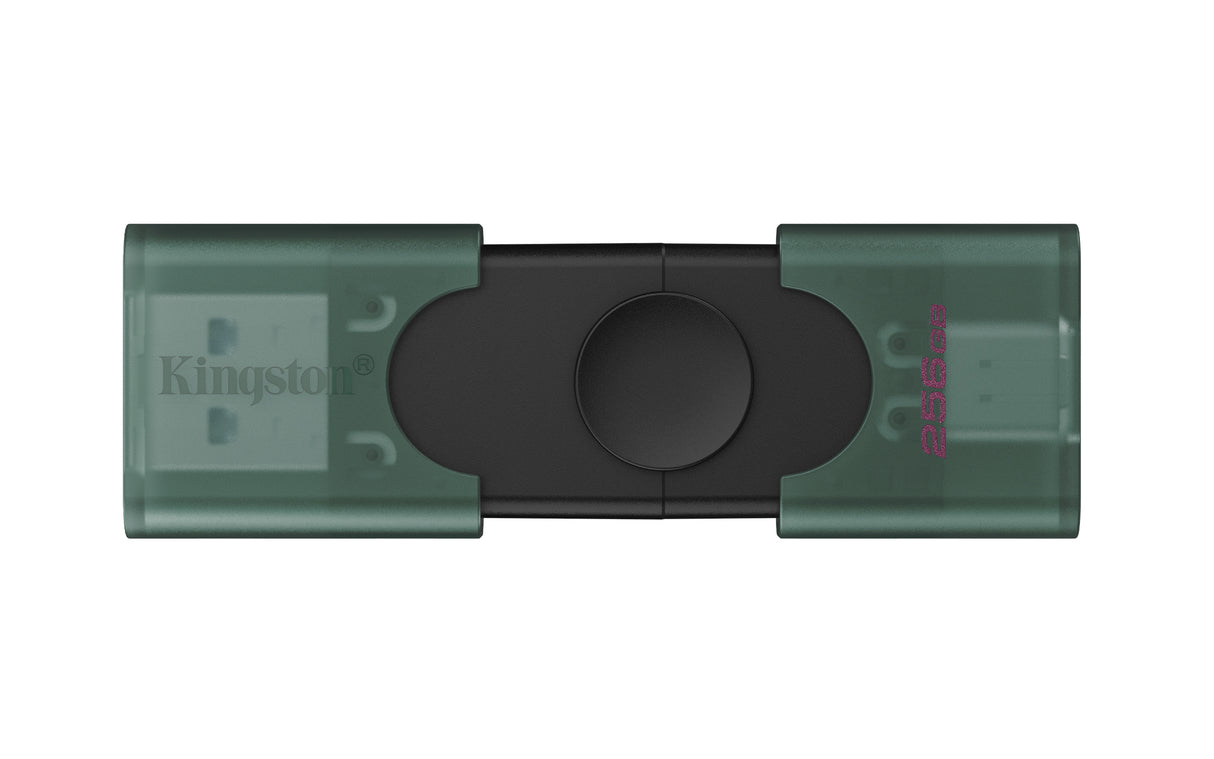 Kingston DataTraveler Duo 256GB USB 3.2 Gen 1 / USB-C USB stick Sort Grøn