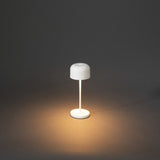 Konstsmide Lille mini hvid bordlampe portable