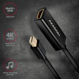 Axagon RVDM-HI14N videokabel adapter 0,15 m Mini DisplayPort HDMI Sort