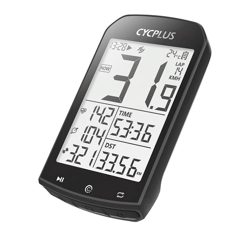 GPS cykelcomputer Cycplus M1 - kompatibel med Strava, Trainingpeaks osv.