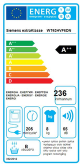Siemens extraKlasse WT43HVF6DN - Kondenstørretumbler