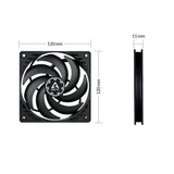 ARCTIC P12 Slim PWM PST Computerkabinet Ventilator 12 cm Sort 1 stk