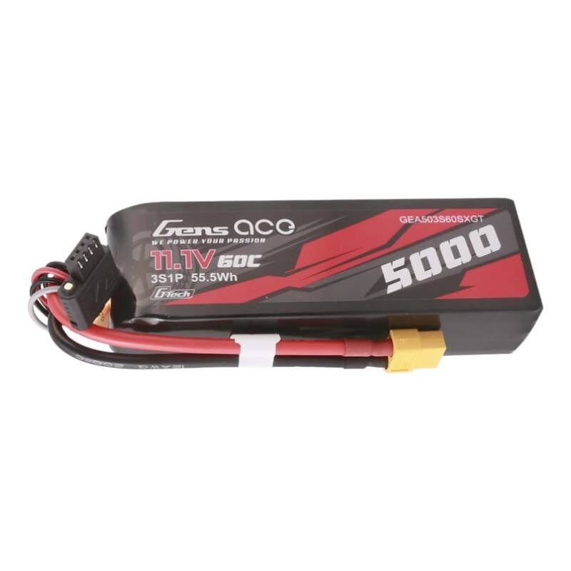 Gens ace G-Tech 5000mAh 11.1V 60C 3S1P Lipo Med XT60 Plug