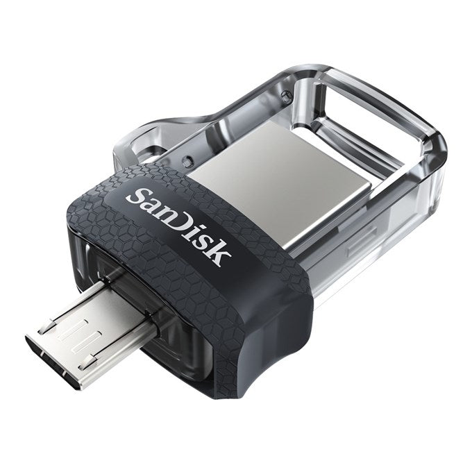 SanDisk Ultra Dual 128GB USB 3.0 / micro USB USB stick Sort Sølv