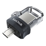 SanDisk Ultra Dual 128GB USB 3.0 / micro USB USB stick Sort Sølv