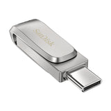 SanDisk Ultra Dual Drive Luxe 1TB USB 3.2 Gen 1 / USB-C USB stick Sølv