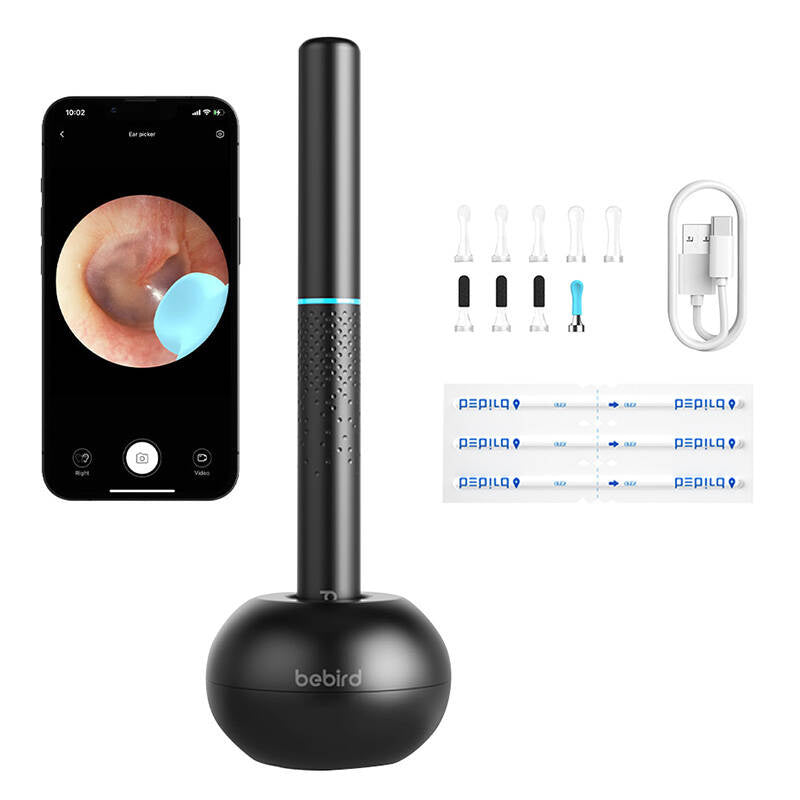 Smart visuel øre-rensestang Bebird M9 S (sort)