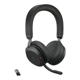 Jabra Evolve2 75 Headset Trådløs Kontor/Callcenter Bluetooth Opladningsstativ Sort