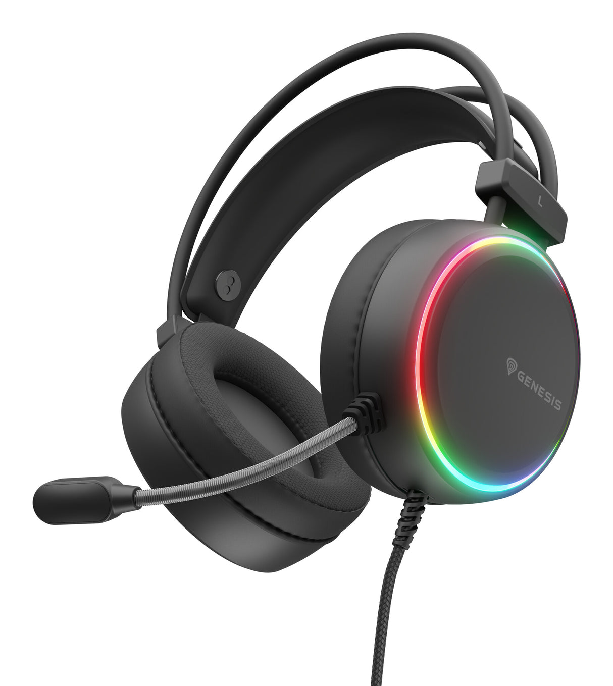 GENESIS NSG-2307 hovedtelefoner/headset Ledningsført Spil USB Type-A Sort