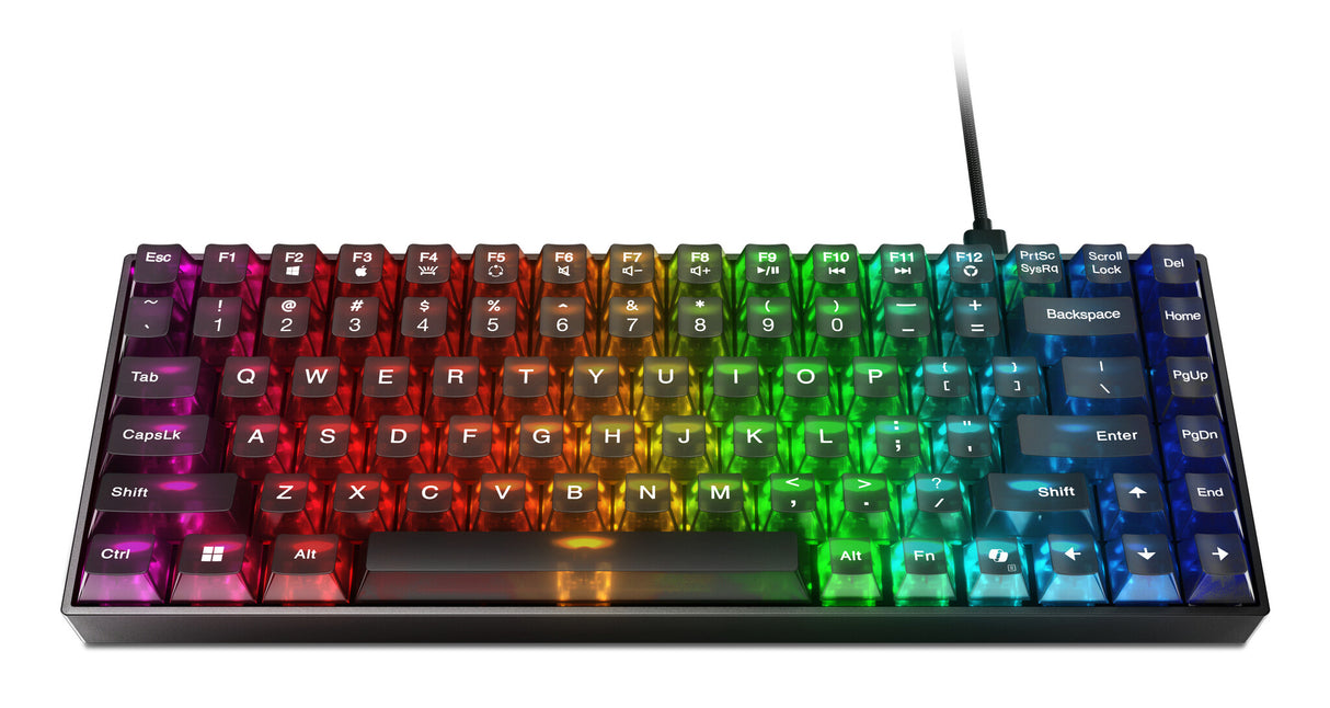 Lenovo Legion K510 Mini Pro tastatur Spil USB US engelsk Sort, Transparent