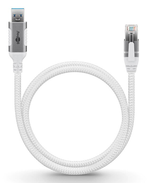 Goobay USB 3.0 til RJ45 netværksadapter 1 m CAT6 1 Gbit/s Hvid