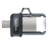 SanDisk Ultra Dual 128GB USB 3.0 / micro USB USB stick Sort Sølv