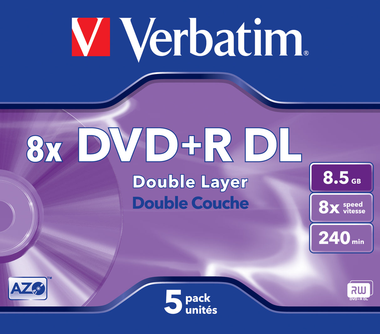 Verbatim 5x DVD+R DL 8.5GB