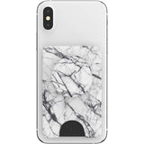POPSOCKETS Wallet Dove White Marble Aftagelig Mobil Wallet PopWallet+
