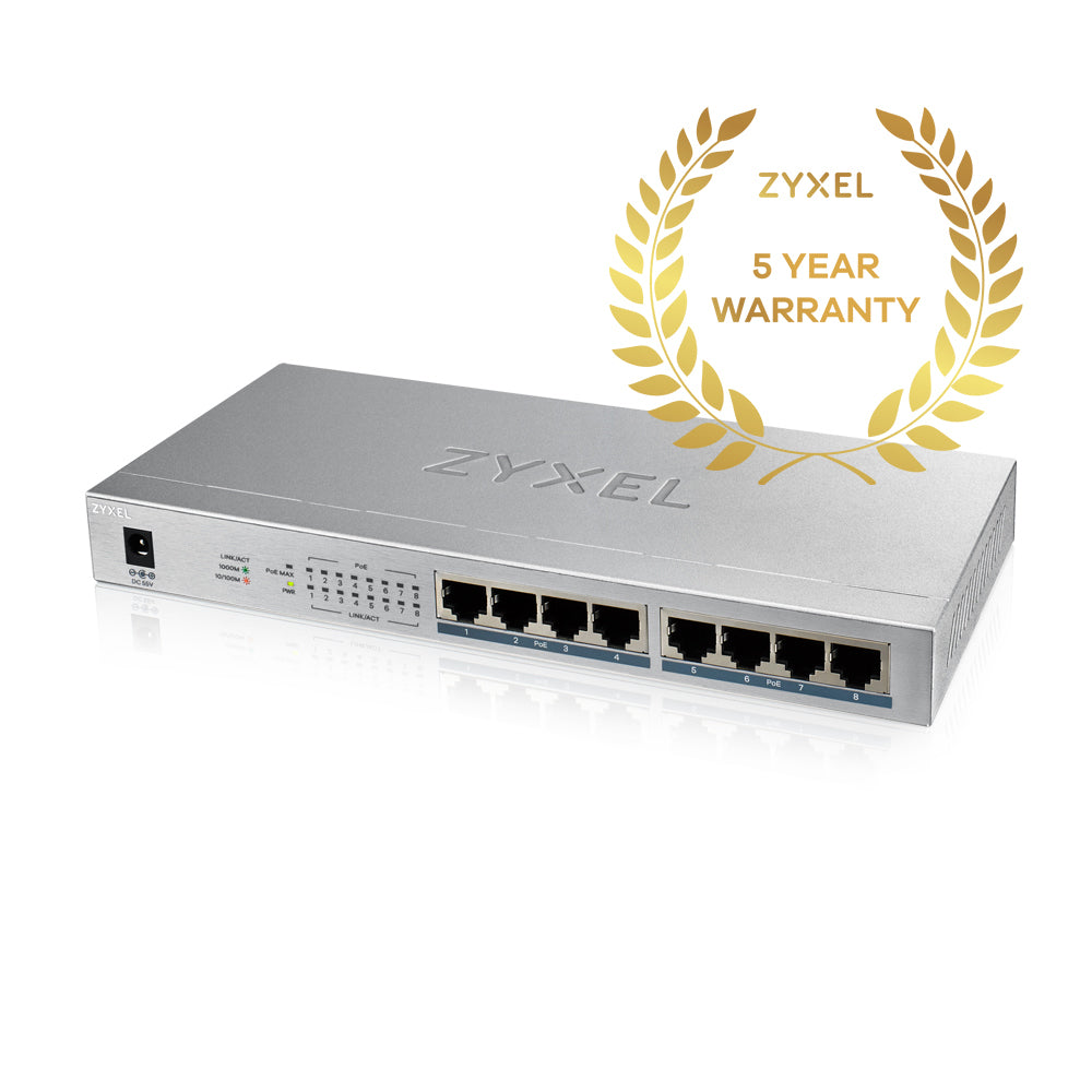 Zyxel GS1008HP Switch 8-porte Gigabit PoE+