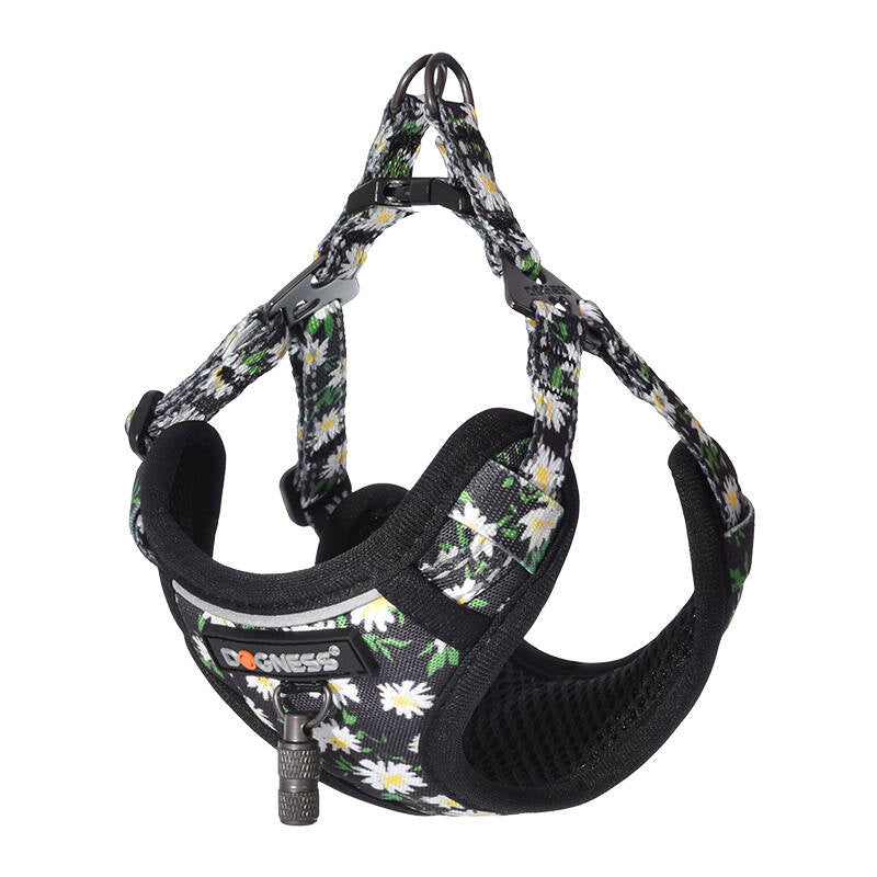 Dogs walking set leash 1,5m+harness til hunde (multifarvet)