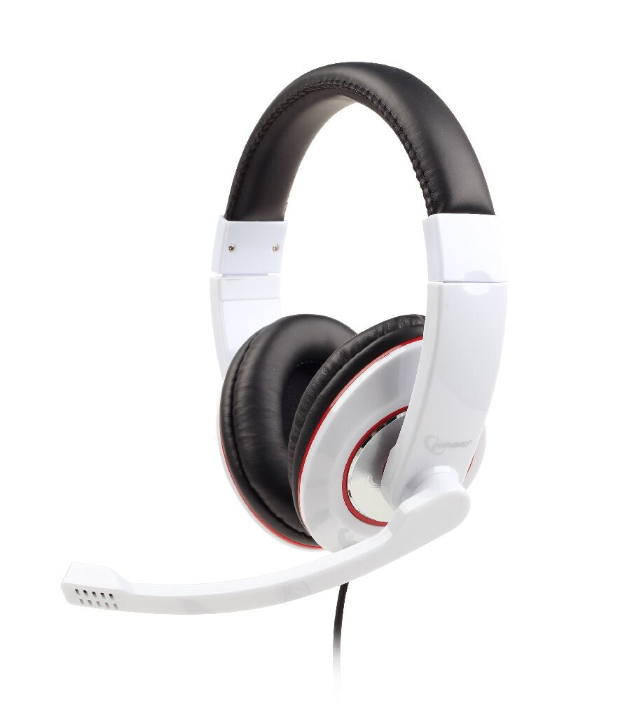 Gembird MHS-001-GW hovedtelefoner/headset Ledningsført Opkald/musik Hvid