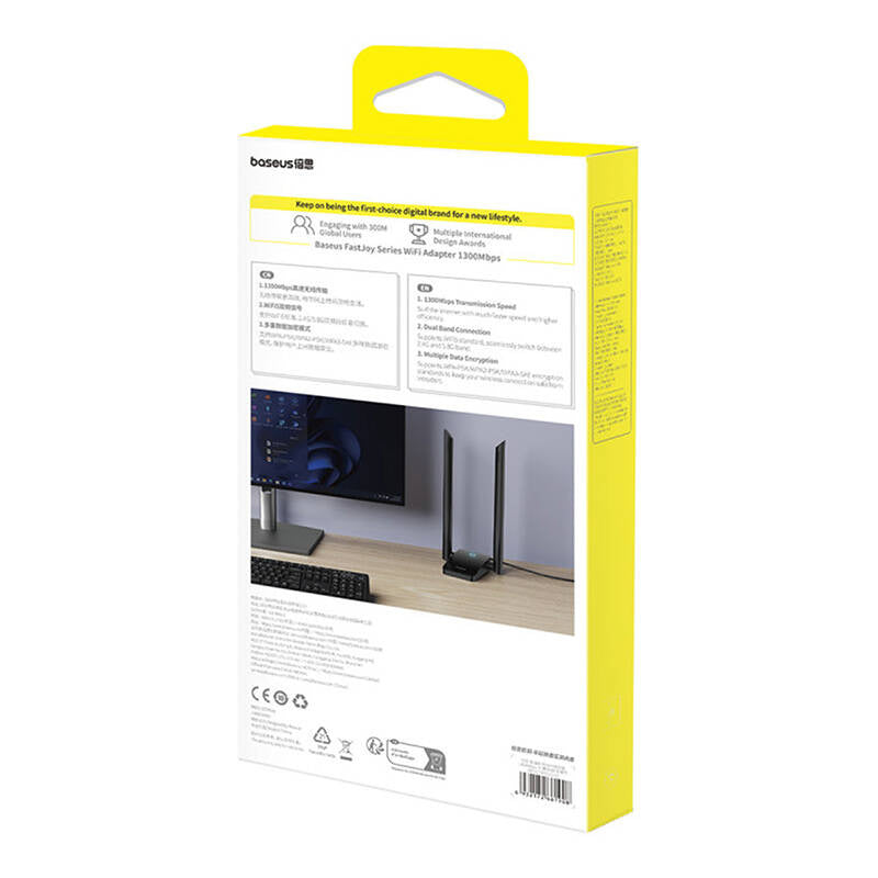 WiFi-adapter Baseus FastJoy 1800Mbps (sort)