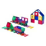 Magnetiske fliser 3D Train Playmags 153 - 50 stykker sæt
