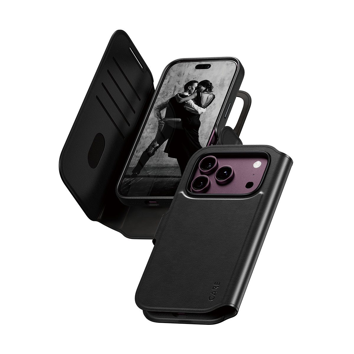 CARE by PanzerGlass Tango 2in1 Black Wallet Case w. MagSafe Apple iPhone 18 Pro