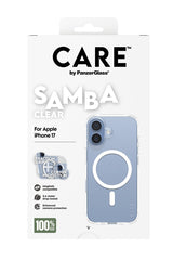 PanzerGlass CARE by ® Fashionable Case Samba Transparent m. Hvid MagSafe iPhone 17