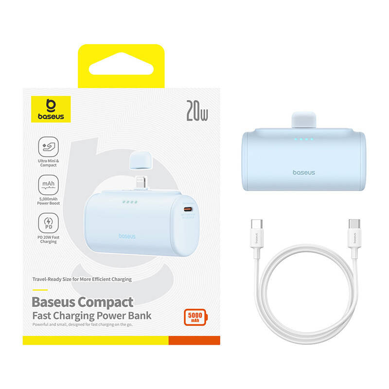 Powerbank OS-Baseus Compact IP 5000mAh 20W (blå)