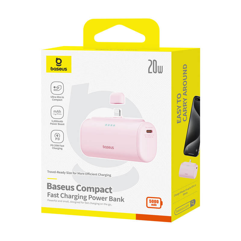 Powerbank OS-Baseus Compact IP 5000mAh 20W (rosa)
