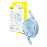USB-kabel Baseus Free2Pull USB-C til iP 20W 1m (blå)