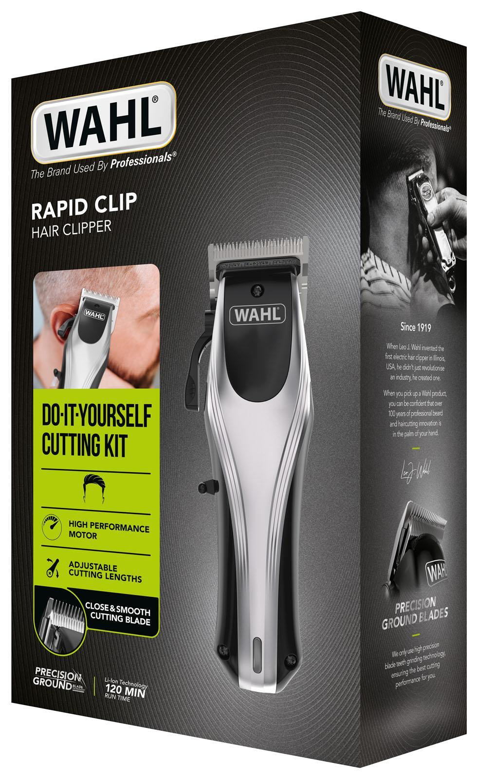 WAHL Rapid Clip Hårklipper Sort Sølv
