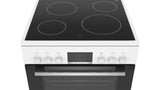 Bosch Serie 4 HKN31A020U komfur og ovn Fritstående komfur Elektrisk Keramisk Hvid