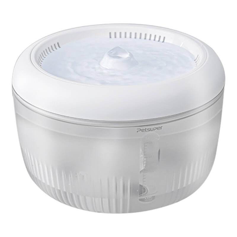 Petsuper PW02 2.5L smart hund- og kattefontæne/drikbeholder (hvid)