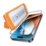 Hærdet glas til iPhone 15 Torras Install Master